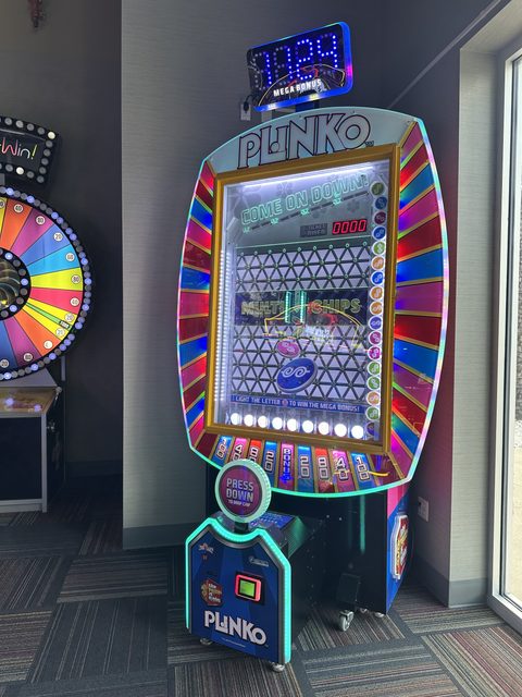 Plinko on the GameTime game floor