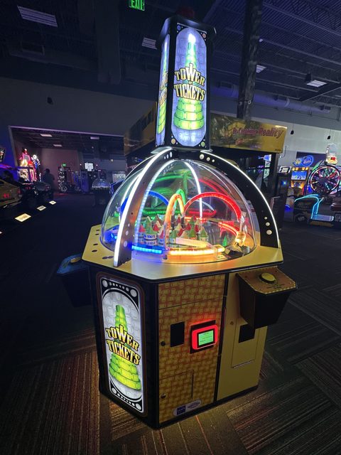 Tower of Tickets on the GameTime game floor