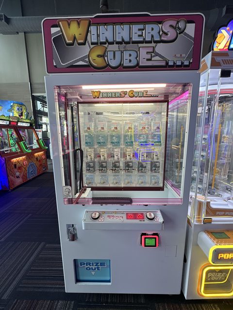 Winners Cube on the GameTime game floor