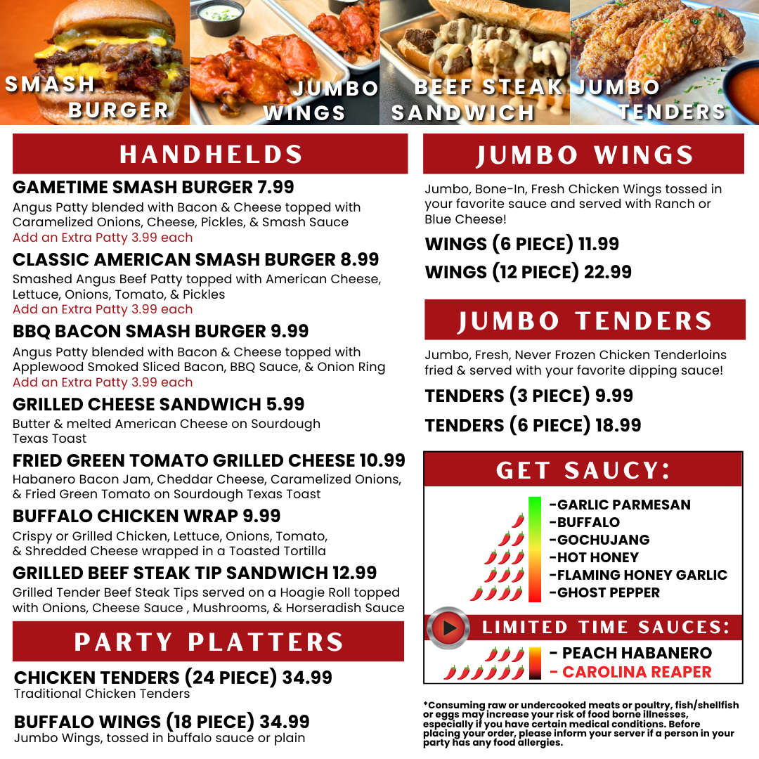 Ocoee Menu 1